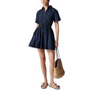 J.Crew Tall 'Elena' Blue Cotton Mini Shirt Dress Size 8T